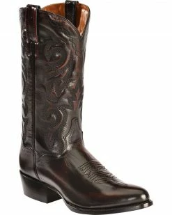 Dan Post Men's Mignon Leather Cowboy Boots - Medium Toe Black