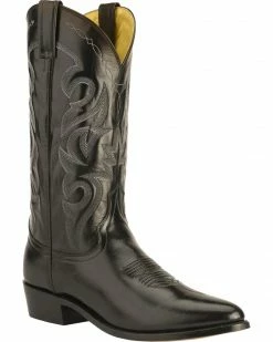 Dan Post Men's Mignon Leather Cowboy Boots - Medium Toe Black -Dan Post Shop 036319 89 P1