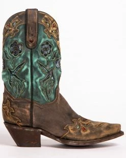 Dan Post Blue Bird Wingtip Cowgirl Boots - Snip Toe For Women's Copper -Dan Post Shop 045N92 56 LT