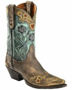 Dan Post Blue Bird Wingtip Cowgirl Boots - Snip Toe For Women's Copper