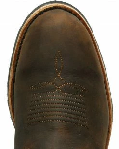 Dan Post Men's Albuquerque Waterproof Western Work Boots - Soft Toe Distressed -Dan Post Shop 050A84 B1 TP
