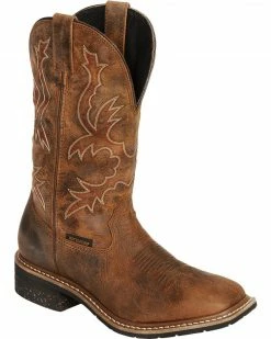 Dan Post Men's Nogales Waterproof Western Work Boots Tan