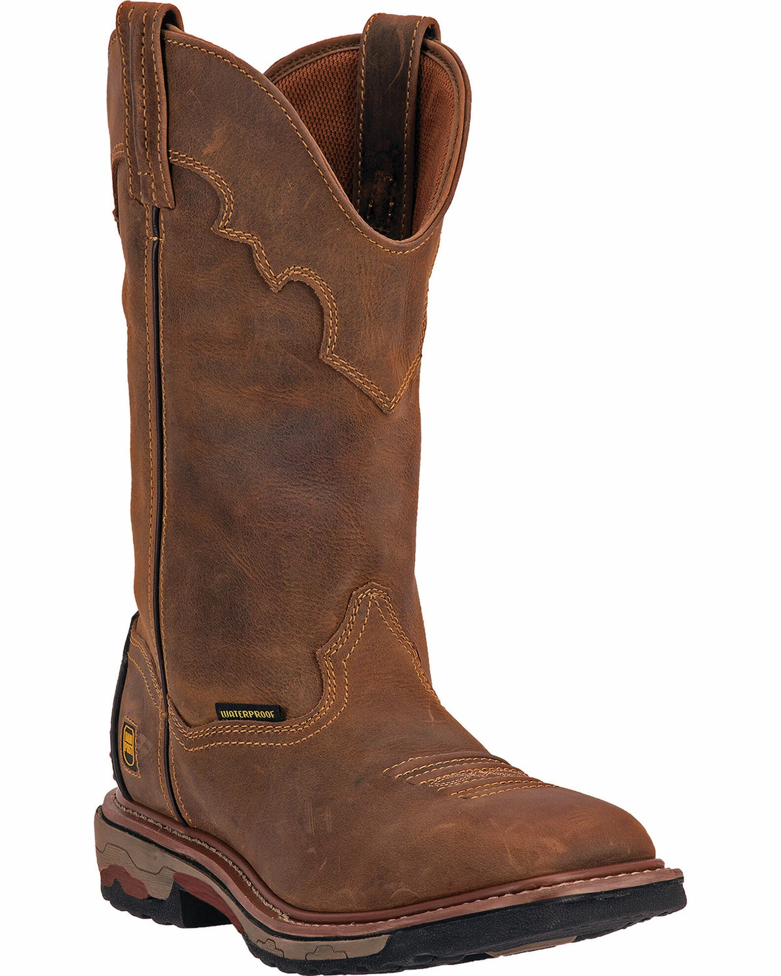 Dan Post Men's Blayde Waterproof Pull On Work Boots Saddle Tan 3 Dan Post Men's Blayde Waterproof Pull On Work Boots Saddle Tan