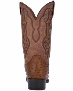 Dan Post Men's Full Quill Ostrich Tempe Western Boots Saddle Tan -Dan Post Shop 066850 C9 P4