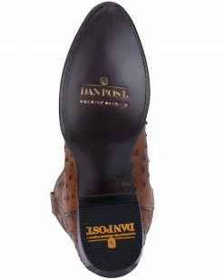 Dan Post Men's Full Quill Ostrich Tempe Western Boots Saddle Tan -Dan Post Shop 066850 C9 P7