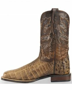 Dan Post Denver Bay Apache Flank Caiman Cowboy Boots - Square Toe For Men's -Dan Post Shop 066854 G4 LT