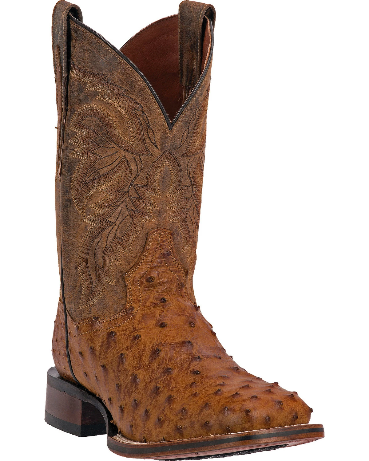 Dan Post Alamosa Men's Alamosal Ostrich Exotic Western Boots Saddle Tan 4 Dan Post Alamosa Men's Alamosal Ostrich Exotic Western Boots Saddle Tan - Image 2