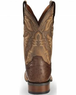 Dan Post Men's Alamosa Exotic Ostrich Cowboy Certified Boots Chocolate -Dan Post Shop 066921 47 BK