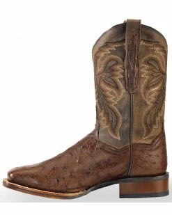 Dan Post Men's Alamosa Exotic Ostrich Cowboy Certified Boots Chocolate -Dan Post Shop 066921 47 LT