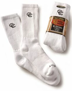 Dan Post Men's Cowboy Certified Crew Socks White