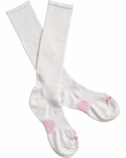 Dan Post Women's Cowgirl Certified Sleek Thin Socks White