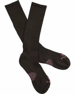 Dan Post Women's Cowgirl Certified Sleek Thin Socks - Black