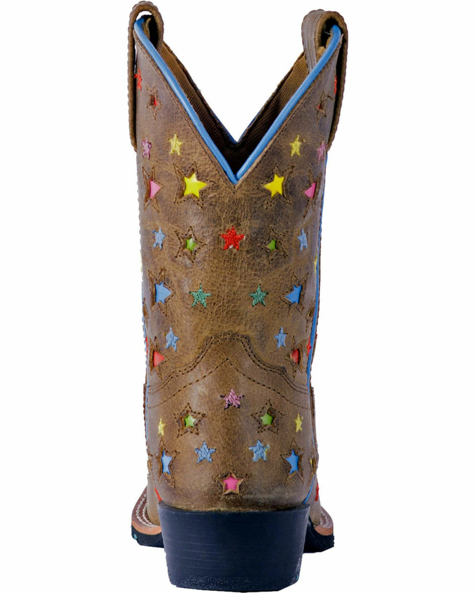 Dan Post Girls' Brown Starlett Leather Boots - Square Toe 9 Dan Post Girls' Brown Starlett Leather Boots - Square Toe - Image 7