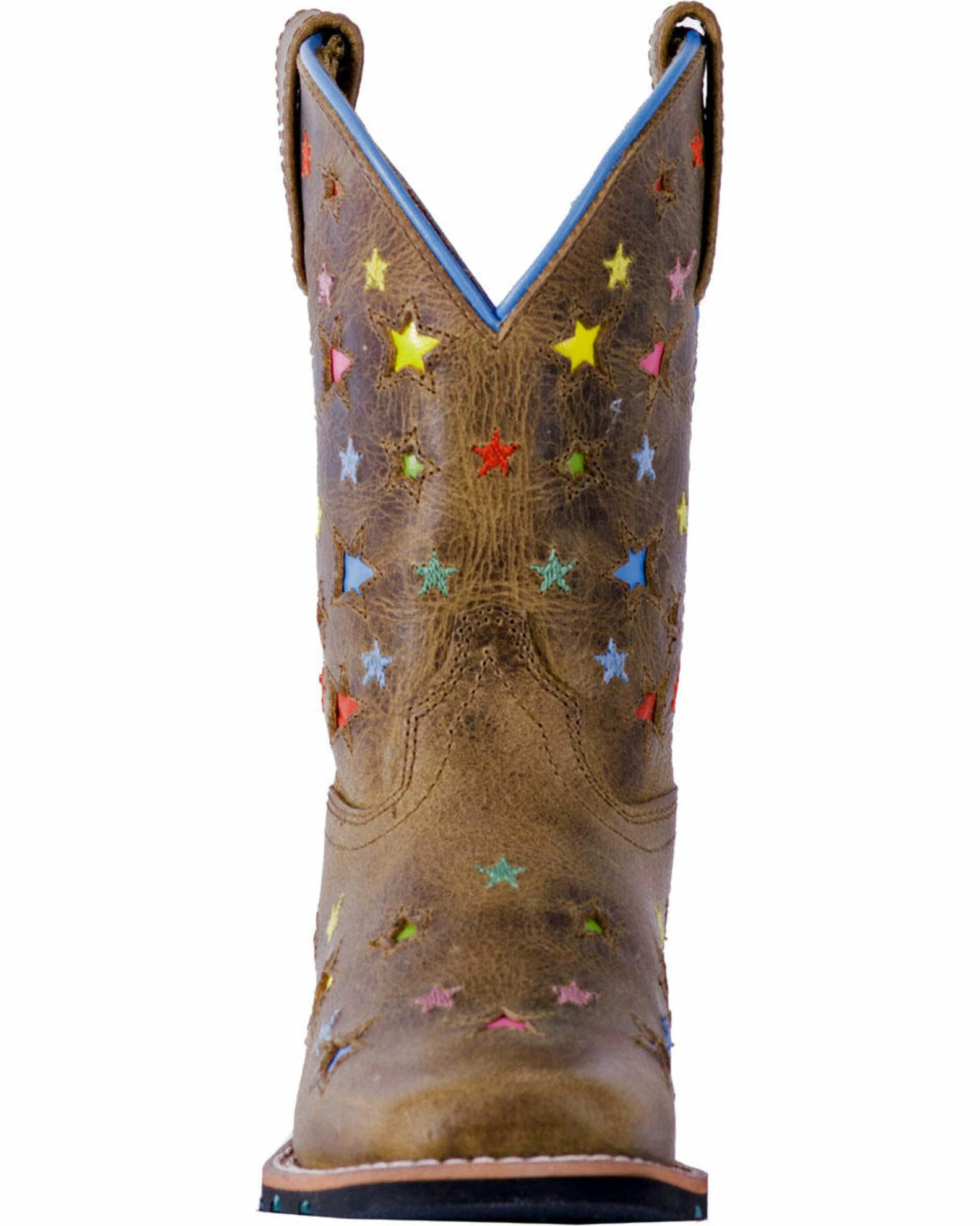 Dan Post Girls' Brown Starlett Leather Boots - Square Toe 6 Dan Post Girls' Brown Starlett Leather Boots - Square Toe - Image 4