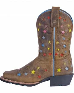 Dan Post Girls' Brown Starlett Leather Boots - Square Toe 11 Dan Post Girls' Brown Starlett Leather Boots - Square Toe -Dan Post Shop 2000244031 200 LT