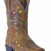 Dan Post Girls' Brown Starlett Leather Boots - Square Toe 2 Dan Post Girls' Brown Starlett Leather Boots - Square Toe -Dan Post Shop 2000244031 200 P1