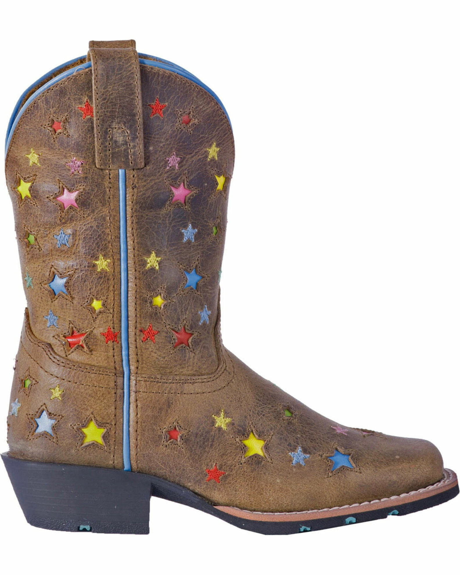 Dan Post Girls' Brown Starlett Leather Boots - Square Toe 4 Dan Post Girls' Brown Starlett Leather Boots - Square Toe - Image 2