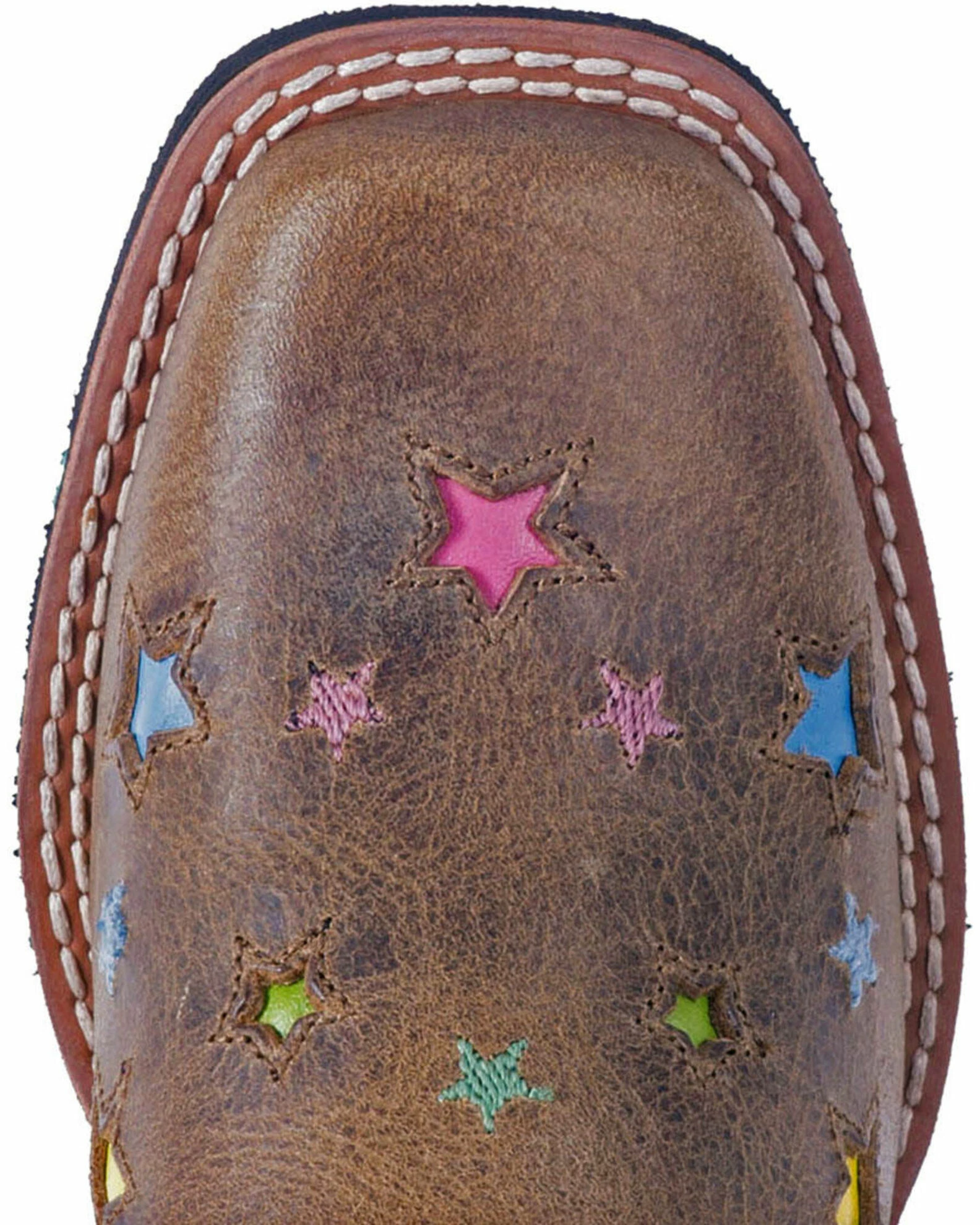 Dan Post Girls' Brown Starlett Leather Boots - Square Toe 8 Dan Post Girls' Brown Starlett Leather Boots - Square Toe - Image 6