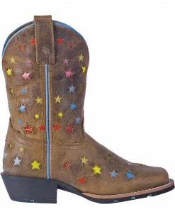 Alternative view of Dan Post Youth Girls' Brown Starlett Leather Boots - Square Toe 