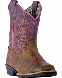 Dan Post Toddler Girls' Sand Tryke Leather Boots - Square Toe  For Toddler-Girls'