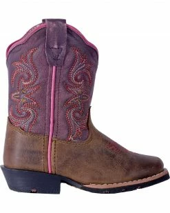 Alternative view of Dan Post Toddler Girls' Sand Tryke Leather Boots - Square Toe  For Toddler-Girls'