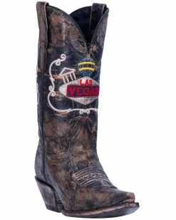 Dan Post Women's Las Vegas Western Boots - Snip Toe Chocolate