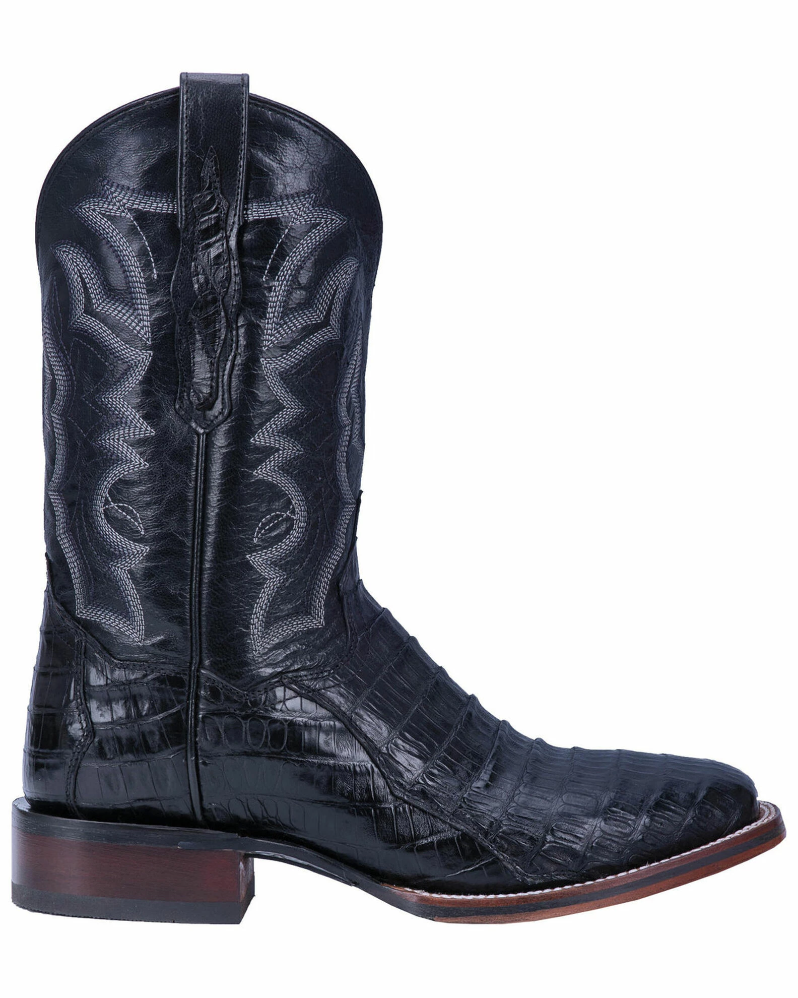 Dan Post Men's Kingsly Black Caiman Western Boots - Wide Square Toe 4 Dan Post Men's Kingsly Black Caiman Western Boots - Wide Square Toe - Image 2