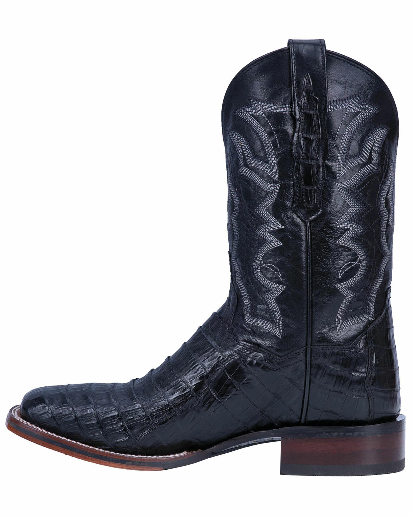 Dan Post Men's Kingsly Black Caiman Western Boots - Wide Square Toe 5 Dan Post Men's Kingsly Black Caiman Western Boots - Wide Square Toe - Image 3