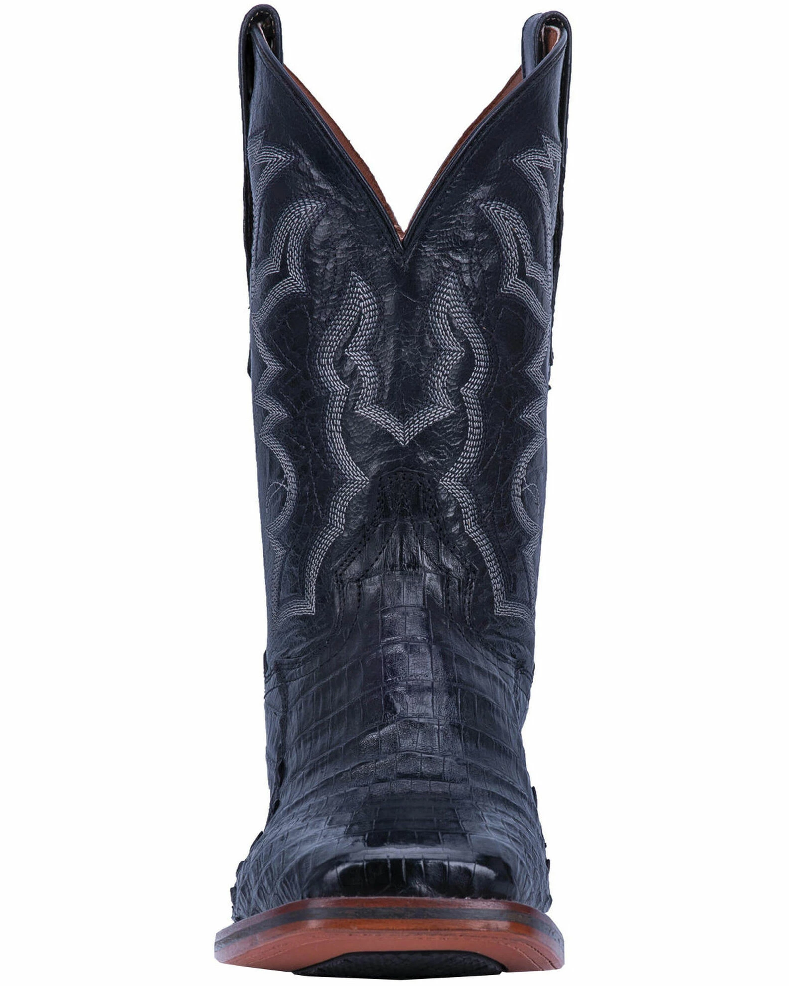 Dan Post Men's Kingsly Black Caiman Western Boots - Wide Square Toe 7 Dan Post Men's Kingsly Black Caiman Western Boots - Wide Square Toe - Image 5