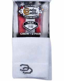 Dan Post Men's Lites Crew White Socks - Size 7 To 10 -Dan Post Shop 2000282451 100 P3