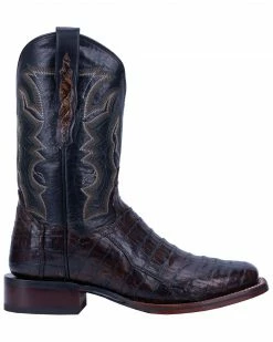 Alternative view of Dan Post Men's Kingsly Caiman Leather Western Boots - Wide Square Toe
