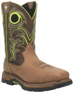 Dan Post Men's Storm's Eye Waterproof Western Work Boots Brown