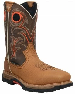 Dan Post Men's Storm's Eye Western Work Boots - Composite Toe Brown