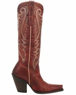 Alternative view of Dan Post Women's Red Marika Fancy Studded Leather Fashion Tall Boot - Snip Toe