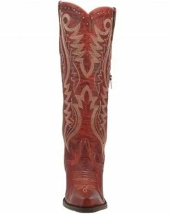 Dan Post Women's Red Marika Fancy Studded Leather Fashion Tall Boot - Snip Toe -Dan Post Shop 2000332982 600 P4