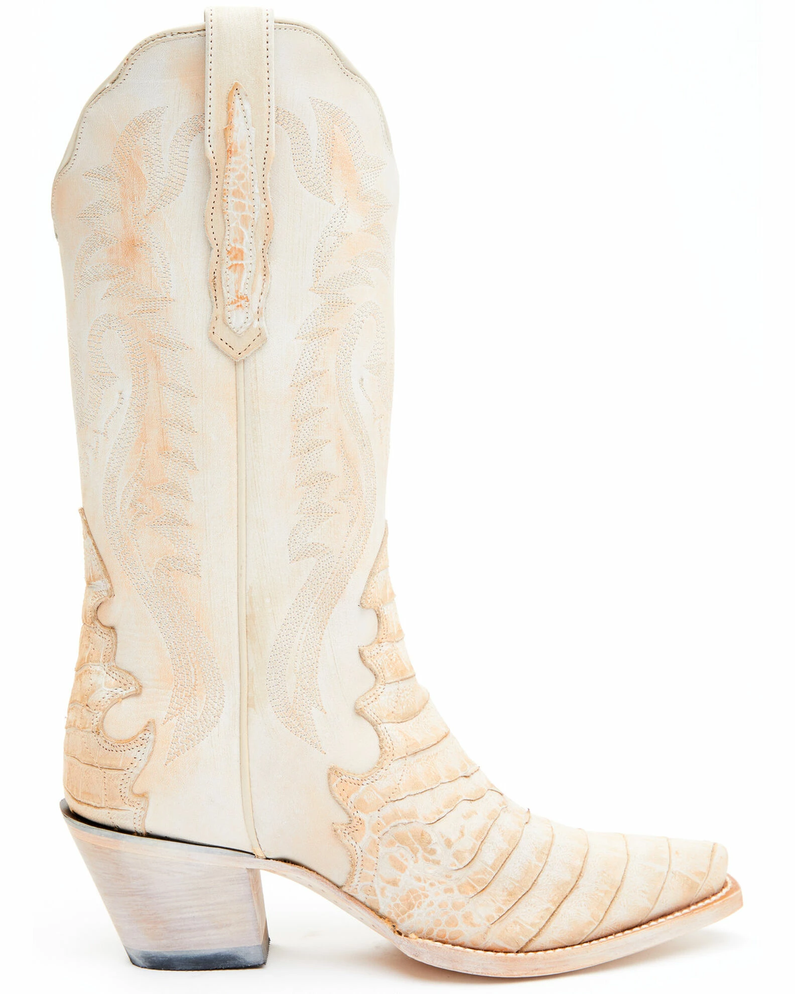 Dan Post Women's Peach Caiman Print Western Boots - Snip Toe 4 Dan Post Women's Peach Caiman Print Western Boots - Snip Toe - Image 2