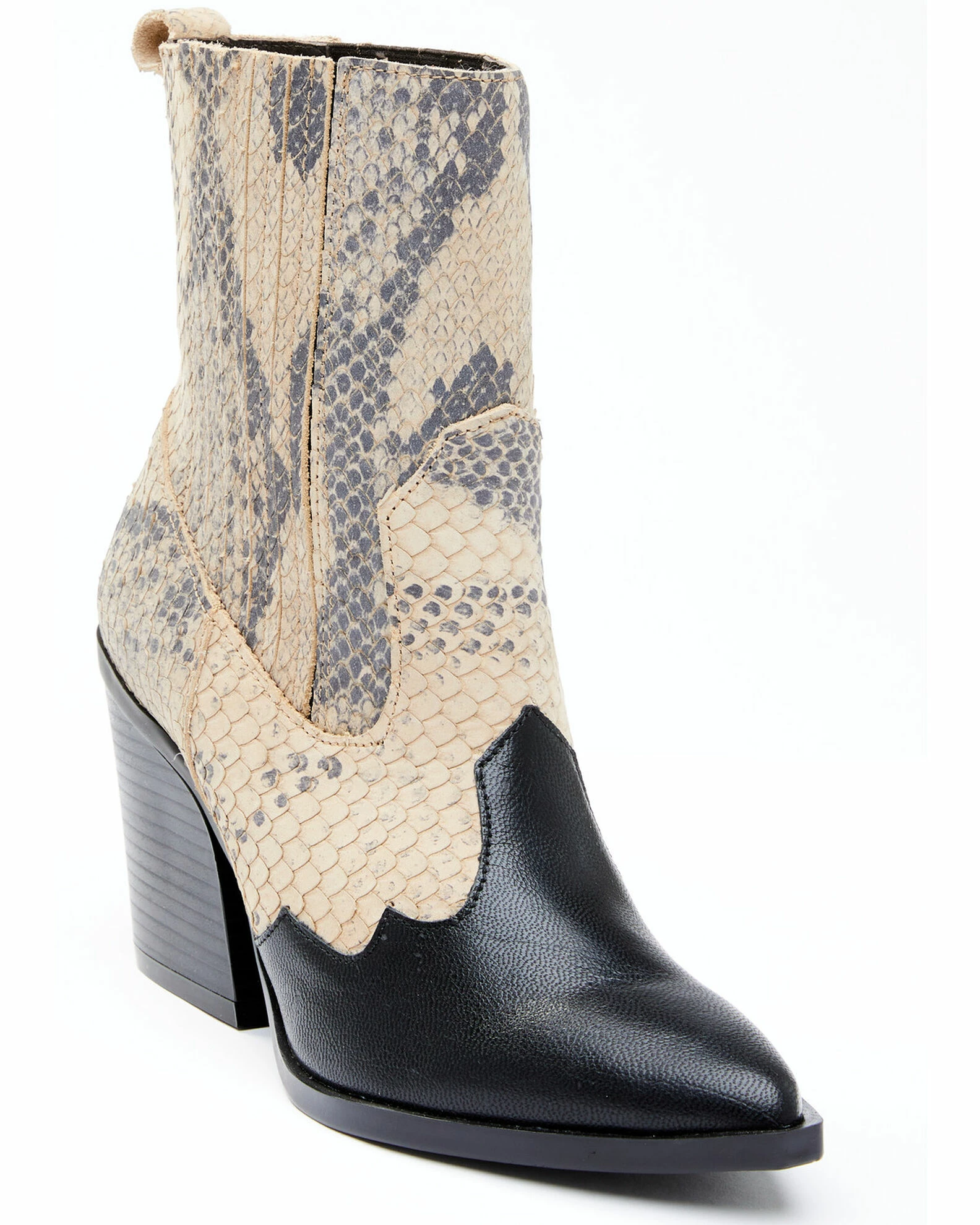 Dan Post Women's Snake Print Fashion Booties - Snip Toe 3 Dan Post Women's Snake Print Fashion Booties - Snip Toe