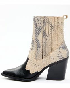 Dan Post Women's Snake Print Fashion Booties - Snip Toe 12 Dan Post Women's Snake Print Fashion Booties - Snip Toe -Dan Post Shop 2000340408 001 P4