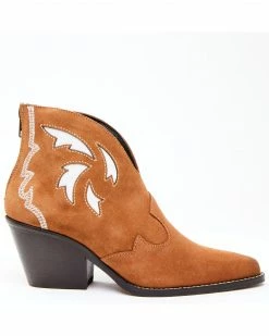 Alternative view of Dan Post Women's Embroidered Inlay Suede Fashion Booties - Pointed Toe