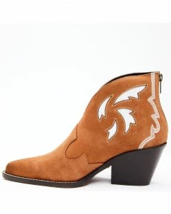 Dan Post Women's Embroidered Inlay Suede Fashion Booties - Pointed Toe -Dan Post Shop 2000340412 280 P4