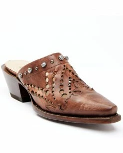 Dan Post Women's Brown Inlay Mules - Snip Toe 17 Dan Post Women's Brown Inlay Mules - Snip Toe -Dan Post Shop 2000340413 200 P1 1
