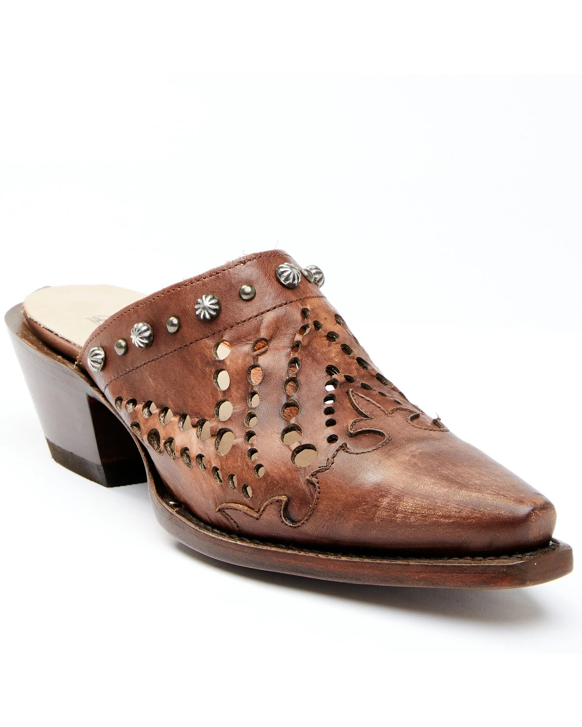 Dan Post Women's Brown Inlay Mules - Snip Toe 10 Dan Post Women's Brown Inlay Mules - Snip Toe - Image 8