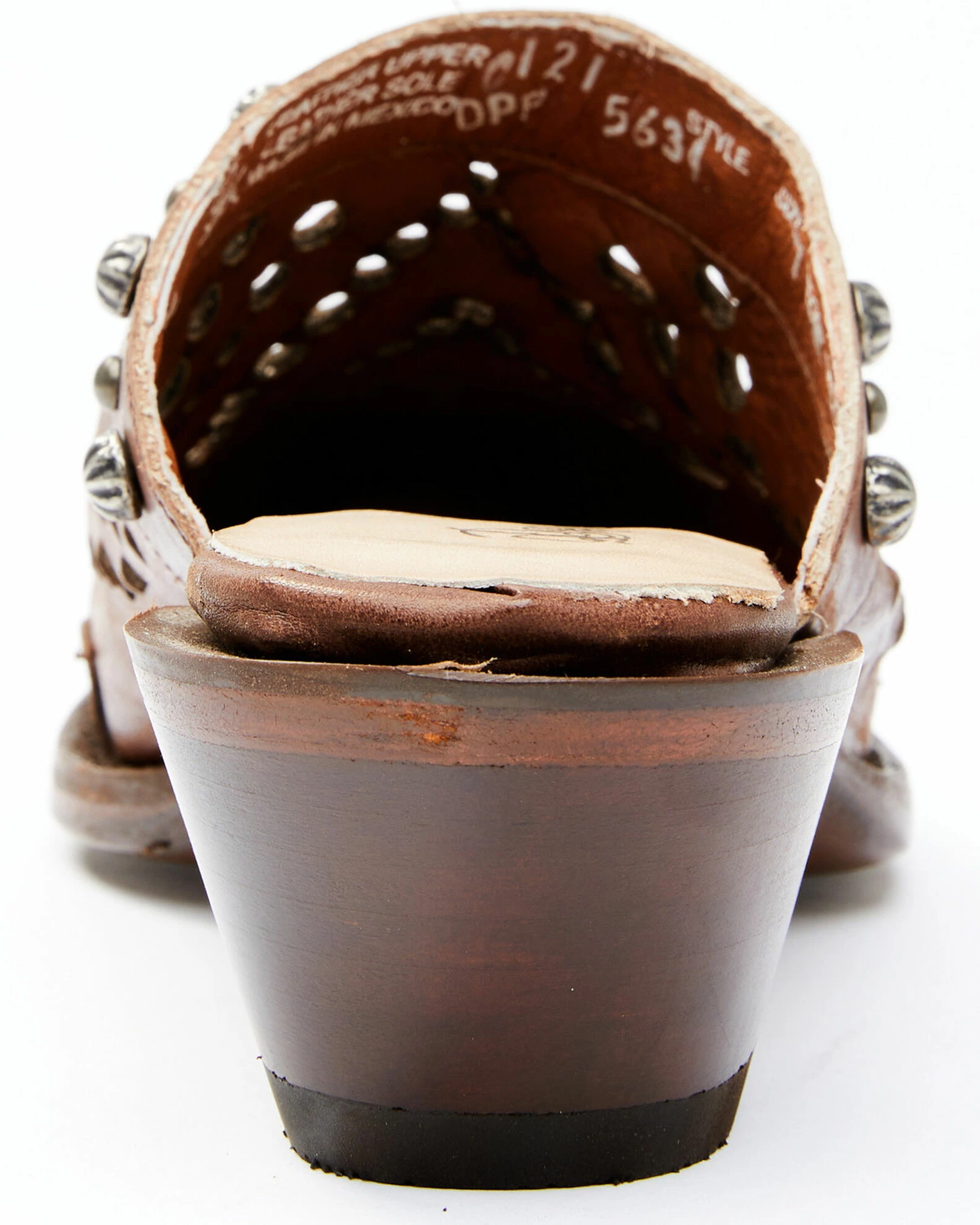 Dan Post Women's Brown Inlay Mules - Snip Toe 7 Dan Post Women's Brown Inlay Mules - Snip Toe - Image 5