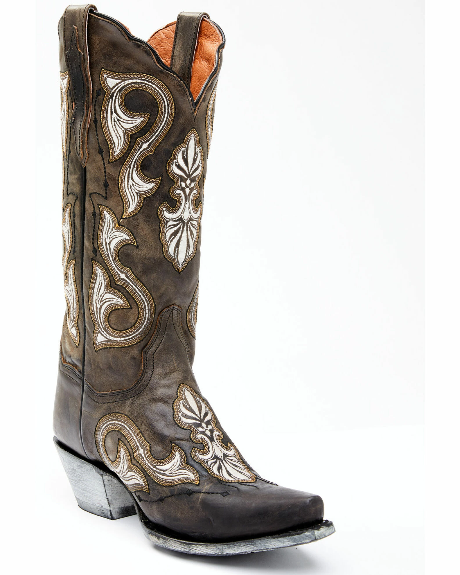 Dan Post Women's Grey Embroidery Western Boots - Snip Toe 3 Dan Post Women's Grey Embroidery Western Boots - Snip Toe