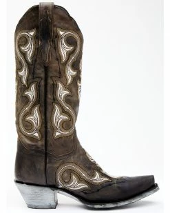Alternative view of Dan Post Women's Grey Embroidery Western Boots - Snip Toe