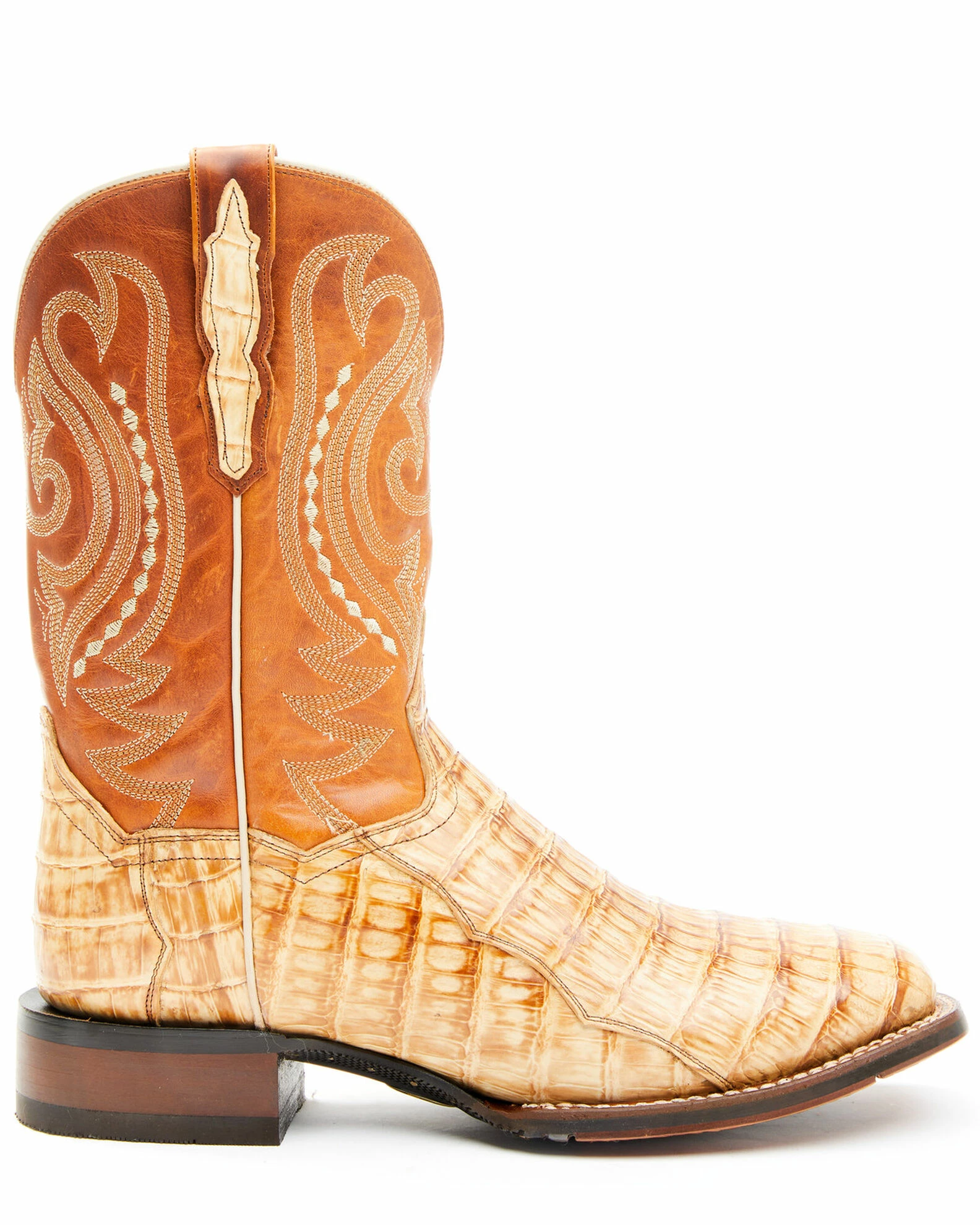 Dan Post Men's Tan Caiman Belly Western Boots - Square Toe 4 Dan Post Men's Tan Caiman Belly Western Boots - Square Toe - Image 2