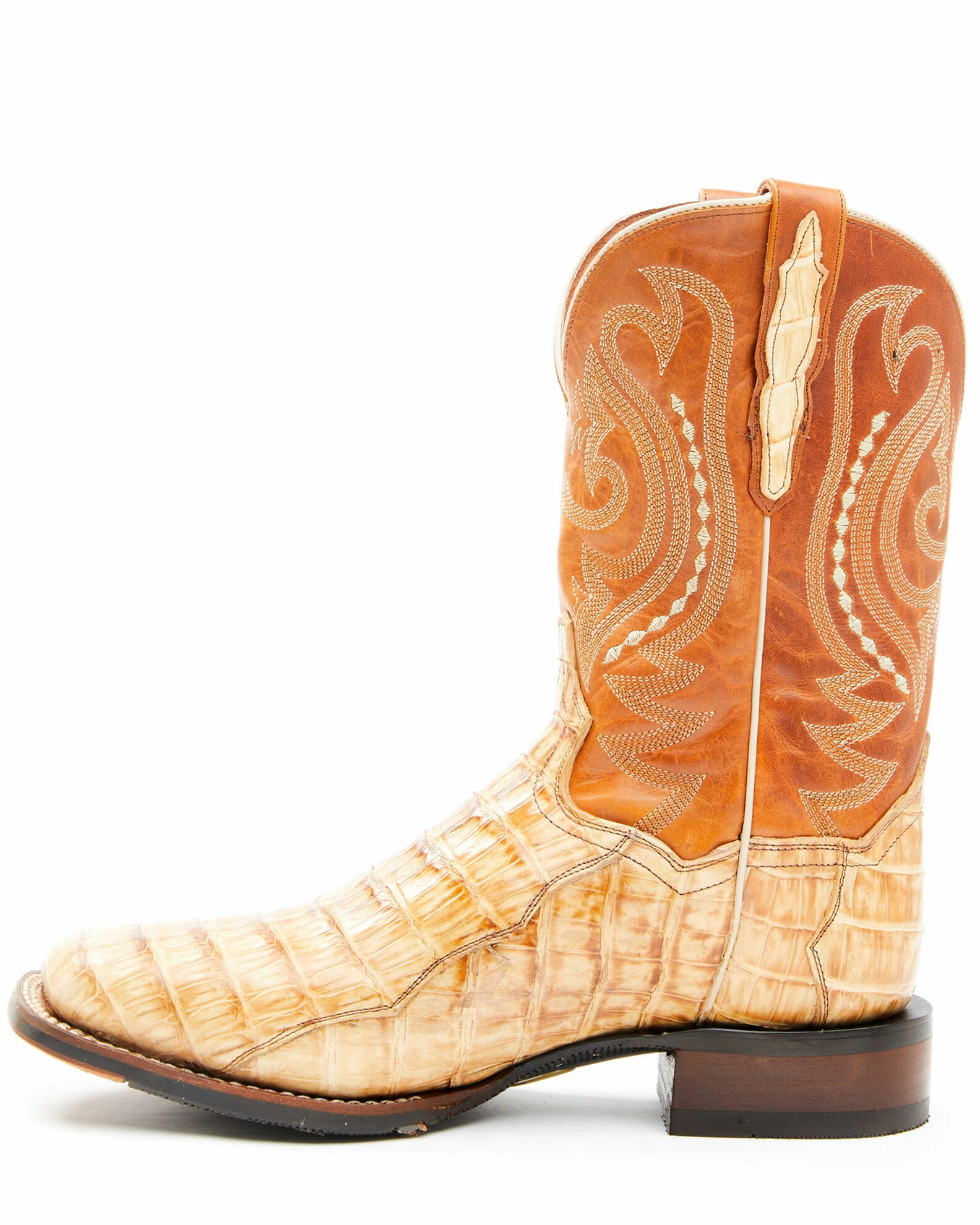 Dan Post Men's Tan Caiman Belly Western Boots - Square Toe 5 Dan Post Men's Tan Caiman Belly Western Boots - Square Toe - Image 3