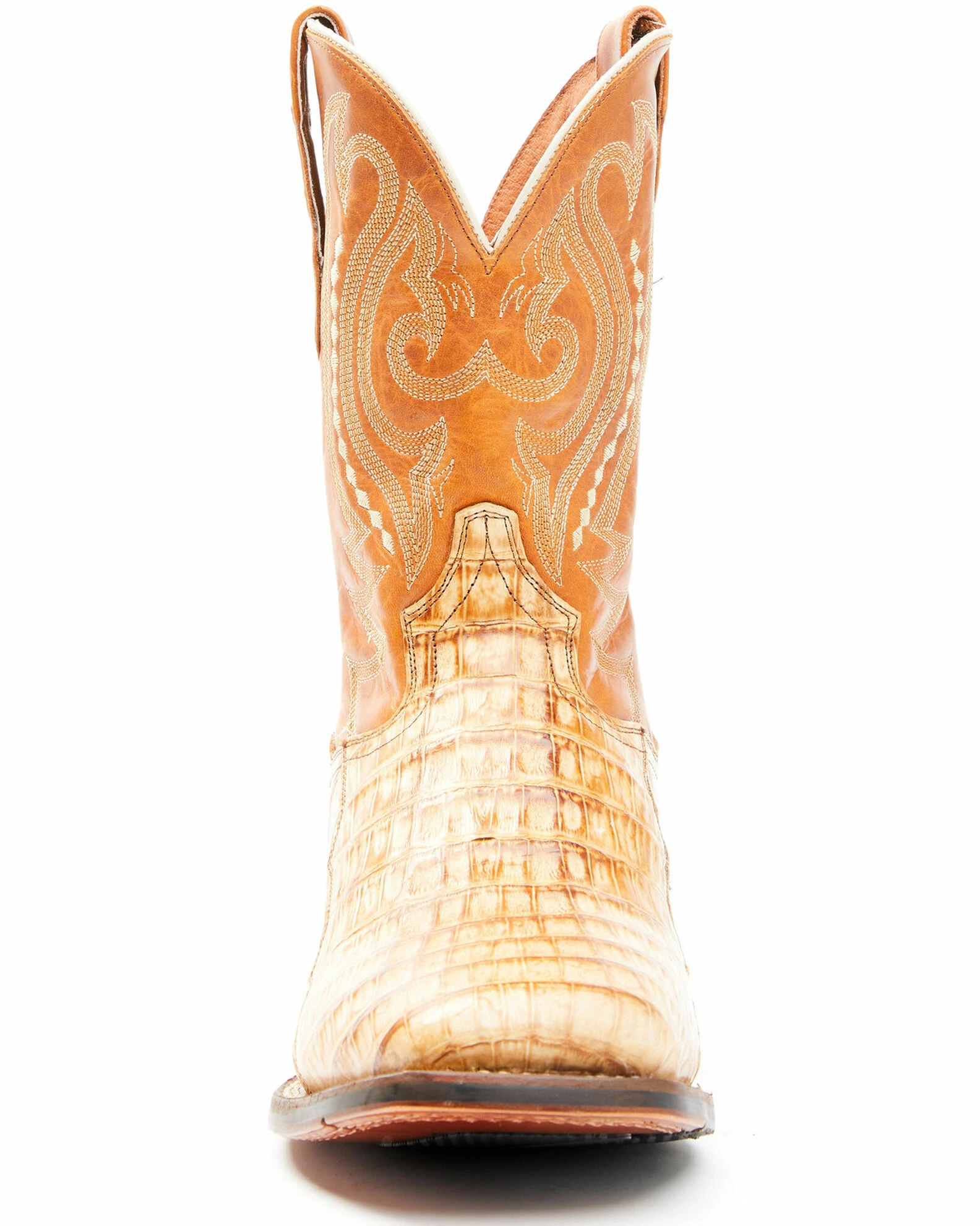 Dan Post Men's Tan Caiman Belly Western Boots - Square Toe 6 Dan Post Men's Tan Caiman Belly Western Boots - Square Toe - Image 4