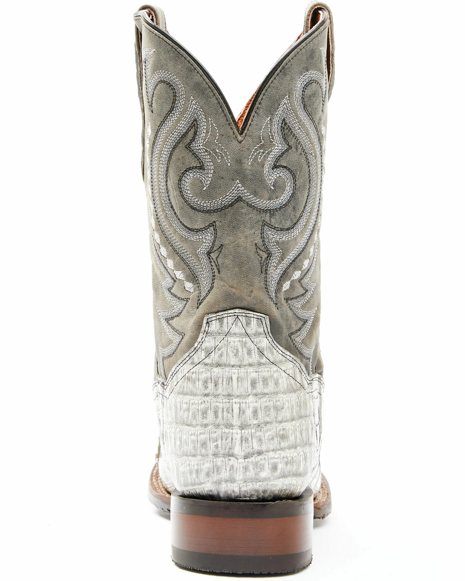 Dan Post Men's Charcoal Exotic Caiman Belly Western Boots - Wide Square Toe Cream 7 Dan Post Men's Charcoal Exotic Caiman Belly Western Boots - Wide Square Toe Cream - Image 5