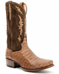 Dan Post Men's Brown Caiman Belly Western Boots - Square Toe Tan -Dan Post Shop 2000344192 280 P1 1